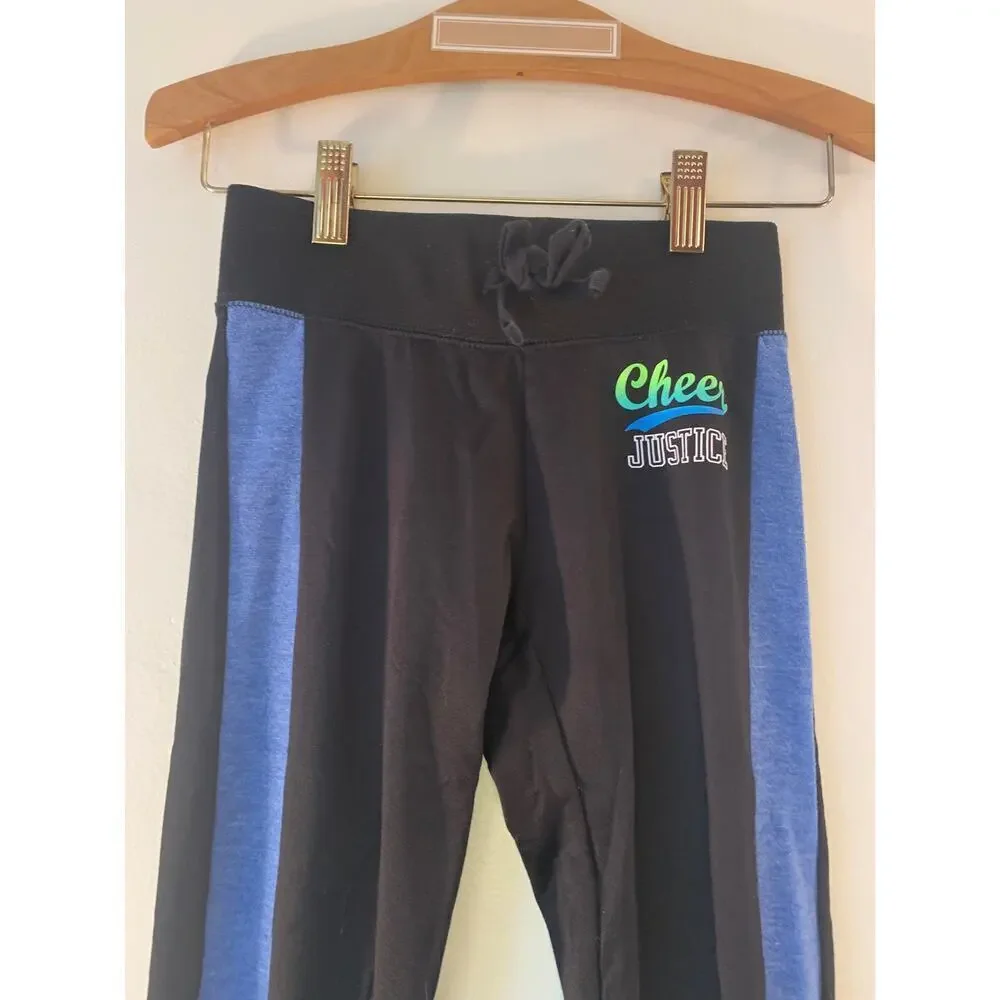 JUSTICE Girl’s “Cheer” Athletic Leggings / Size: 8